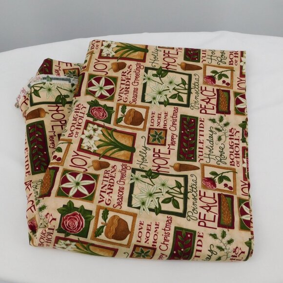 Debbie Mumm for SSI Holiday Christmas Fabric Winter Gardens Floral Words 3ydsx42 - Picture 6 of 6